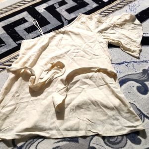 Linen one sleeve top